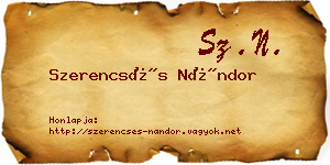 Szerencsés Nándor névjegykártya